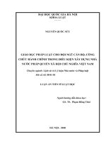 Giáo dục pháp luật cho đội ngũ cán bộ, công chức hành chính trong điều kiện xây dựng nhà nước pháp quyền xã hội chủ nghĩa Việt Nam