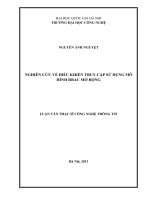 Nghiên cứu về điều khiển truy cập sử dụng mô hình RBAC mở rộng