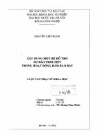 Xây dựng một hệ hỗ trợ dự báo thời tiết trong hoạt động đảm bảo bay