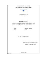 Nghiên cứu một số hệ thống tiền điện tử