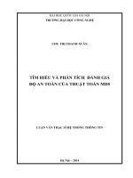 Tìm hiểu và phân tích đánh giá độ an toàn của thuật toán MD5