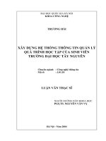 Xây dựng hệ thống thông tin quản lý quá trình học tập của sinh viên trường đại học Tây Nguyên