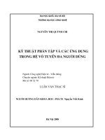 kỹ thuật phân tập và các ứng dụng trong hệ vô tuyến đa người dùng