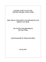 Một thuật toán phân cụm mờ khi số cụm không xác định