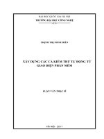 Xây dựng các ca kiểm thử tự động từ giao diện phần mềm