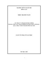 Xử phạt vi phạm hành chính trong lĩnh vực giao thông đường thủy nội địa - qua thực tiễn thành phố Hà Nội