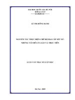 Nguyên tắc thực hiện chế độ hai cấp xét xử - những vấn đề lý luận và thực tiễn