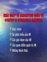 Bài giảng Tổng quan về marketing quốc tế