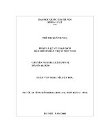 Pháp luật về giao dịch bảo hiểm nhân thọ ở Việt Nam