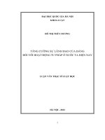 Tăng cường sự lãnh đạo của Đảng đối với hoạt động tư pháp ở nước ta hiện nay