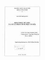 Khai thác dữ liệu và xử lý phân tích trực tuyến