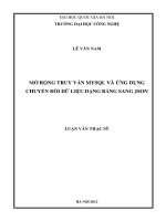 Mở rộng truy vấn MySQL và ứng dụng chuyển đổi dữ liệu dạng bảng sang JSON