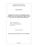 Nghiên cứu nâng cao tính bảo mật trong giấu tin, ứng dụng thuật toán giấu tin CPT trên ảnh 24 bit màu