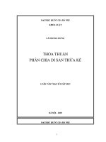 Thỏa thuận phân chia di sản thừa kế