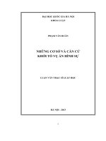 Những cơ sở và căn cứ khởi tố vụ án hình sự