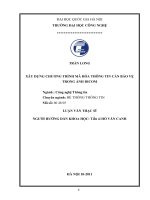 Xây dựng chương trình mã hóa thông tin cần bảo vệ trong ảnh DICOM