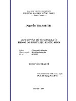 Một số vấn đề về mạng lưới trong cơ sở dữ liệu không gian