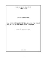Các công ước quốc tế về lao động trẻ em và những vấn đề đặt ra đối với Việt Nam