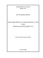 Thực hiện pháp luật môi trường ở Việt Nam trong giai đoạn hiện nay