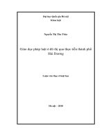 Giáo dục pháp luật ở đô thị qua thực tiễn Thành phố Hải Dương