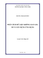 Phân tích dữ liệu không gian GIS-3D và xây dựng ứng dụng