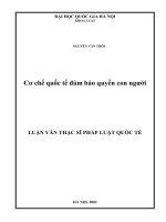 Cơ chế quốc tế đảm bảo quyền con người