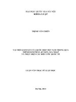 Vai trò giám sát của Quốc hội Việt Nam trong quá trình đàm phán, ký kết, gia nhập và các thực hiện điều ước quốc tế