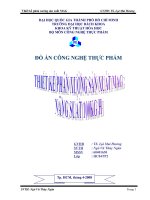 Đồ án môn học Công nghệ thực phẩmThiết kế phân xưởng sản xuất MAG