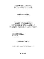 Nghiên cứu mở rộng phương pháp mã hóa số học ứng dụng trong bảo mật dữ liệu