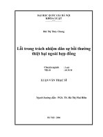 Lỗi trong trách nhiệm dân sự bồi thường thiệt hại ngoài hợp đồng