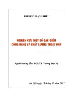 Nghiên cứu một số đặc điểm công nghệ và chất lượng thoại VOIP
