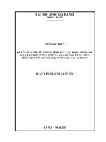 Quyền của phụ nữ trong lĩnh vực lao động dưới góc độ thực hiện công ước về xóa bỏ mọi hình thức phân biệt đối xử với phụ nữ ở Việt Nam (CEDAW)