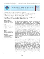 NGHIÊN CỨU XỬ LÝ NƯỚC THẢI LÒ GIẾT MỔ BẰNG PHƯƠNG PHÁP KEO TỤ QUY MÔ PHÒNG THÍ NGHIỆM VÀ MÔ HÌNH BỂ KEO TỤ TẠO BÔNG KẾT HỢP LẮNG