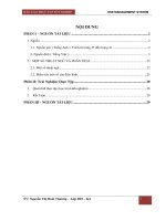 THỰC TẬP TỐT NGHIỆP VĂN BẰNG 2 NGÀNH TIẾNG ANH HSE MANAGEMENT SYSTEM