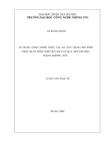 Sử dụng công nghệ thực tại ảo xây dựng mô hình thế giới ảo trên thiết bị cầm tay qua môi trường mạng không dây