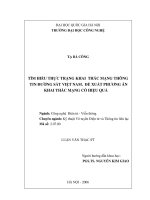 Tìm hiểu thực trạng khai thác mạng thông tin đường sắt Việt Nam. Đề xuất phương án khai thác mạng có hiệu quả.PDF