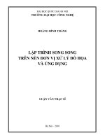 Lập trình song song trên nền đơn vị xử lý đồ họa và ứng dụng
