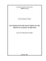 Xác định ranh giới ngoài thềm lục địa trong luật quốc tế hiện đại