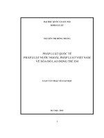 Pháp luật quốc tế, pháp luật nước ngoài, pháp luật Việt Nam về xóa bỏ lao động trẻ em