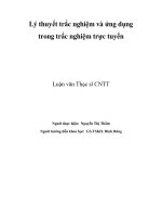 Lý thuyết trắc nghiệm và ứng dụng trong trắc nghiệm trực tuyến