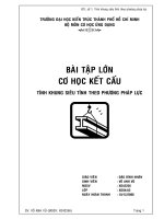 Bài tập lớn cơ kết cấu tính khung siêu tĩnh theo phương pháp lực