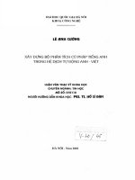 Xây dựng bộ phân tích cú pháp tiếng Anh trong hệ dịch tự động Anh-Việt