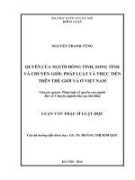 Quyền của người đồng tính, song tính và chuyển giới, Pháp luật và thực tiễn trên thế giới và ở Việt Nam