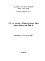 Mã hoá bảo mật thông tin và ứng dụng trong thương mại điện tử