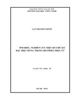 Tìm hiểu, nghiên cứu một số Chữ ký đặc biệt dùng trong bỏ phiếu điện tử