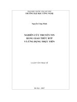 Nghiên cứu truyền tin bằng giao thức RTP và ứng dụng thực tiễn