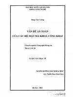 vấn đề an toàn cảu các hệ mật mã khóa công khai