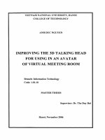 Improving the 3D talking head for using in an avatar of virtual meeting room