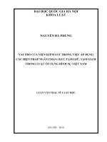 Vai trò của viện kiểm sát trong việc áp dụng các biện pháp ngăn chặn bắt, tạm giữ, tạm giam trong luật tố tụng hình sự Việt Nam