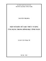 Một số kiểu dữ liệu trừu tượng ứng dụng trong hình học tính toán